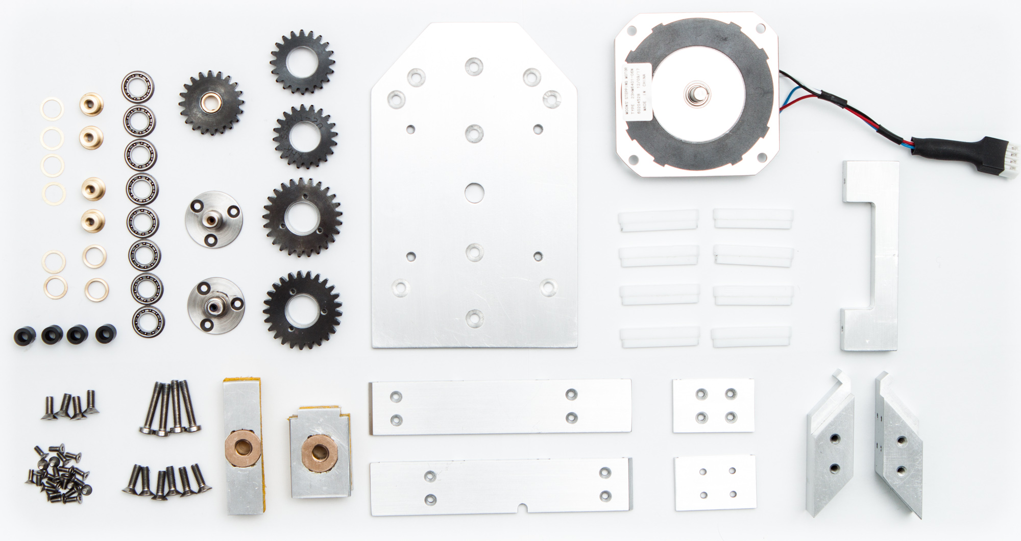 All the machined components and hardware