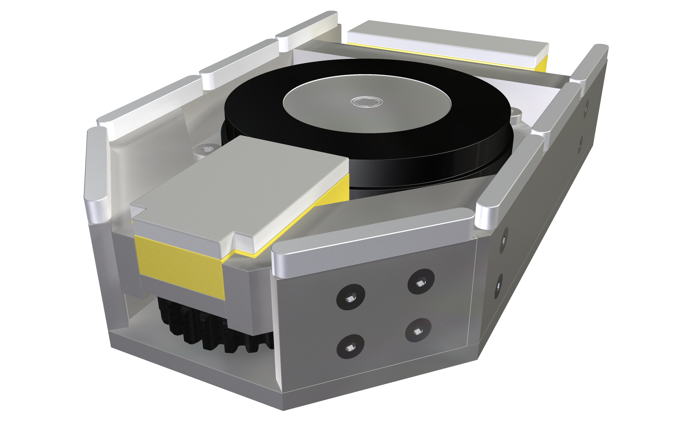 CAD model of the mechanism - 110mm x 70mm x 22mm